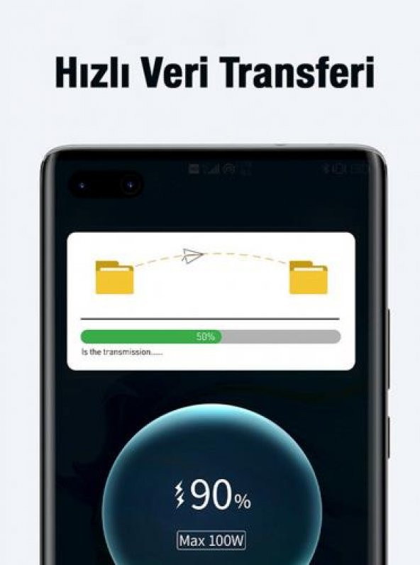 Coofbe Hc Seri Örgü 1Mt 60W Type-C to Type-C Şarj Samsung Huawei Şarj İphone 15 15 Pro Max Şarj Kablo - 3