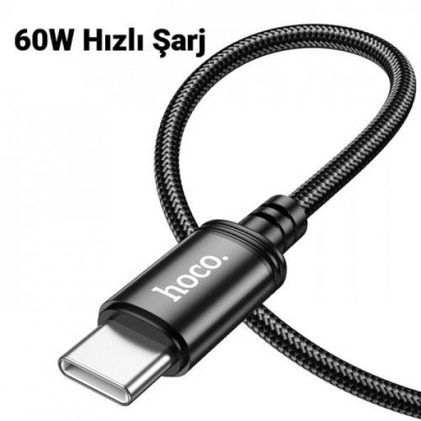 Coofbe Hc Seri Örgü 1Mt 60W Type-C to Type-C Şarj Samsung Huawei Şarj İphone 15 15 Pro Max Şarj Kablo - 4
