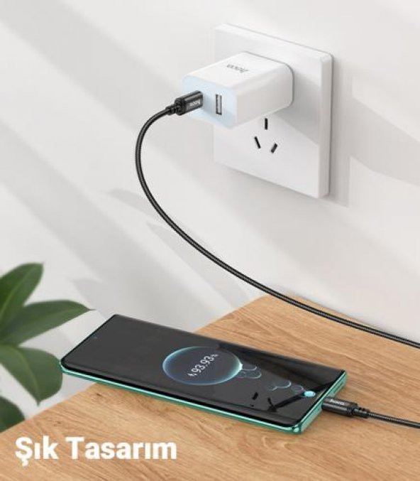 Coofbe Hc Seri Örgü 1Mt 60W Type-C to Type-C Şarj Samsung Huawei Şarj İphone 15 15 Pro Max Şarj Kablo - 6