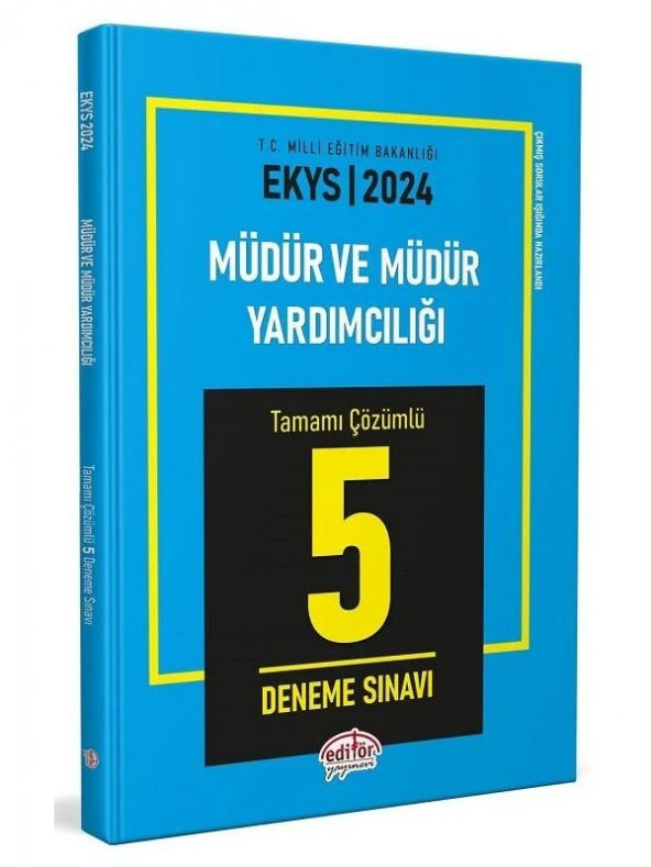 Editör 2024 MEB EKYS Müdür ve Yardımcılığı 5 Deneme Çözümlü Editör Yayınları - 3