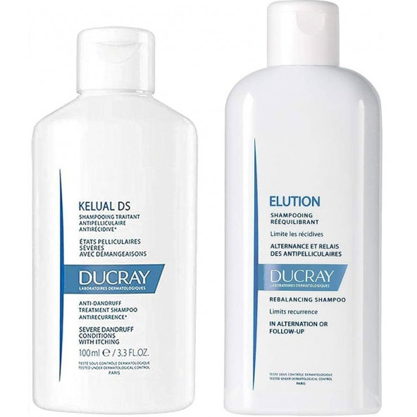 Ducray Kelual Ds İnatçı Kepeğe Karşı Şampuan 100 ml- Elution Tamamlayıcı Bakım Şampuanı 400 ml