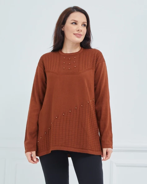 Kadın Triko Kışlık Orta Yaş Anne Bluz Kazak - 4