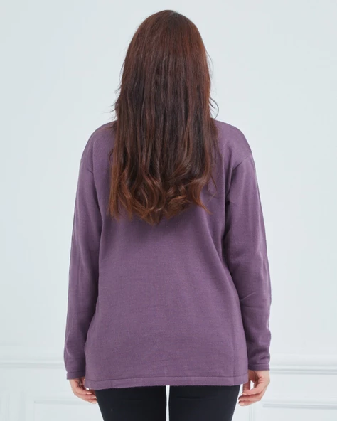 Kadın Triko Kışlık Orta Yaş Anne Bluz Kazak - 8