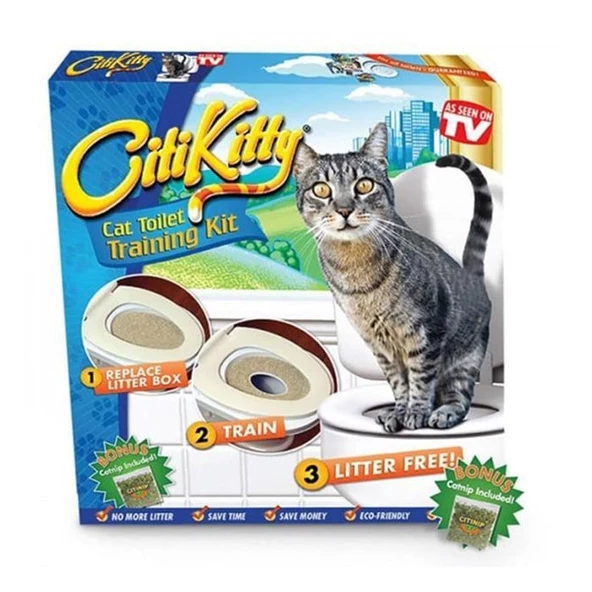 Citi Kitty Kedi Tuvalet Eğitim Seti Klozet Alıştırma Aparatı ürün görseli