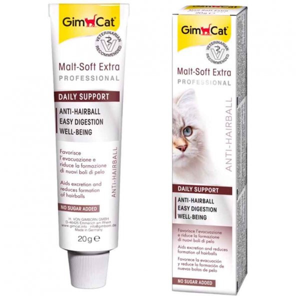 Gimpet Malt-Soft-Extra Tüy Yumağı Kontrol Kedi Macunu 20 Gr