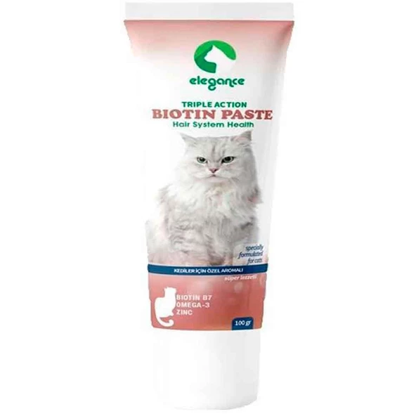 Elegance Biotin Tüy Yumağı Önleyici Kedi Malt Macun 100gr