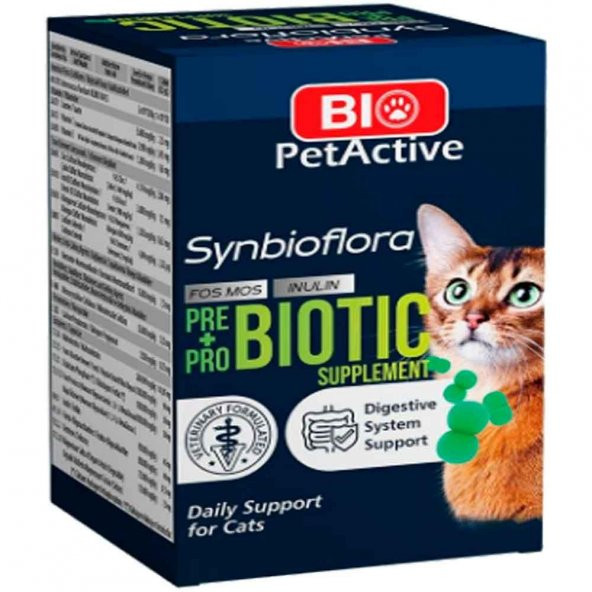 Bio Pet Active Synbioflora Kedi Probiotic 60 Tab.