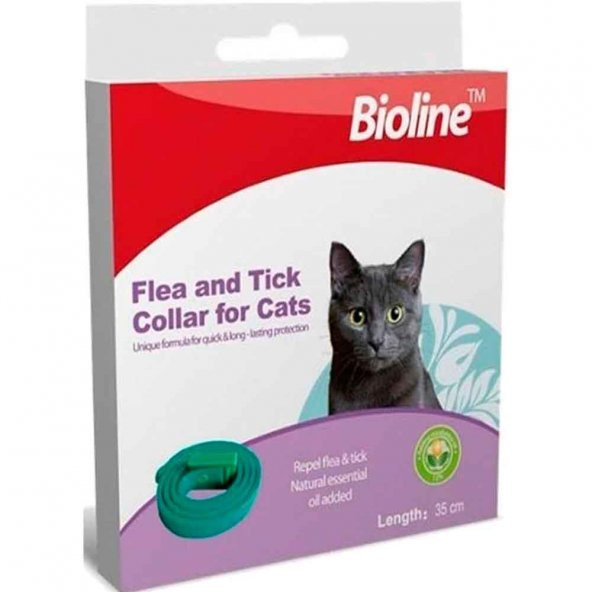 Bioline Kedi Bitkisel Pire Kene Uzaklaştırıcı Tasma 35 Cm