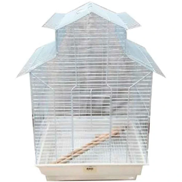 Euro Gold Çin Çatılı Papağan Kafesi BEYAZ