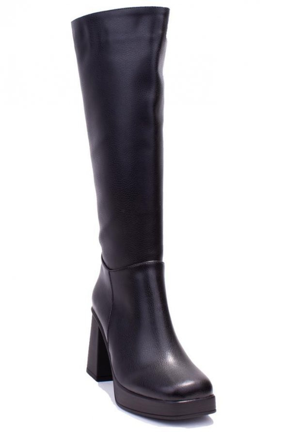 Dagoster DZA07-3371050 Siyah Günlük Platform Topuklu Kadın Çizme