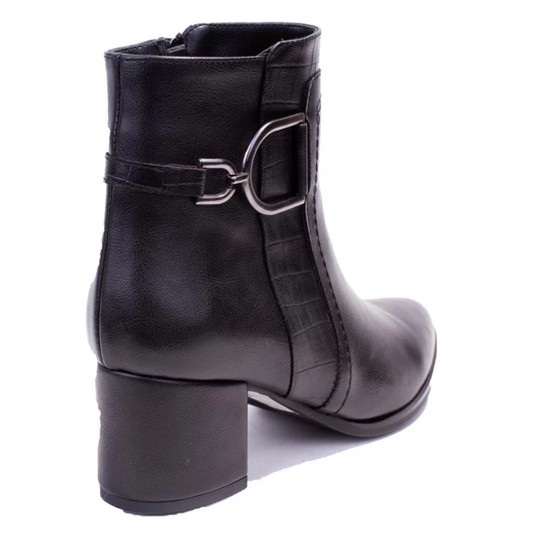 Dagoster DZA07-92822535 Siyah Klasik Topuklu Kadın Bot - 4