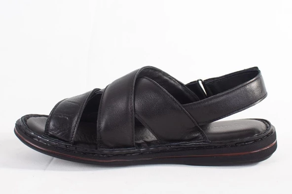 Hammer Jack 578241 Nepido Siyah Ortopedik Deri Erkek Sandalet - 3