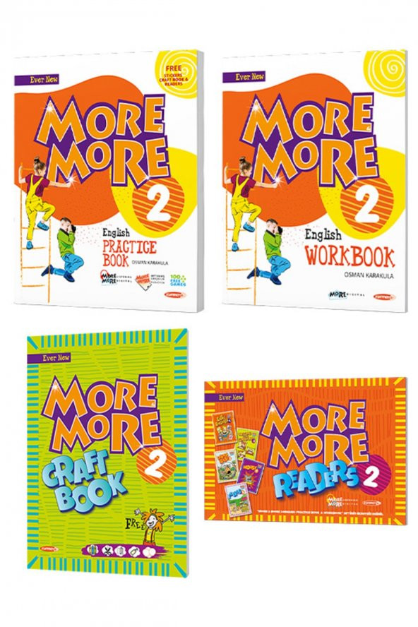 Kurmay Yayınları More&More 2. Sınıf Practıce Book & Workbook & Hikaye Seti & Craft Book (4’ Lü Set)