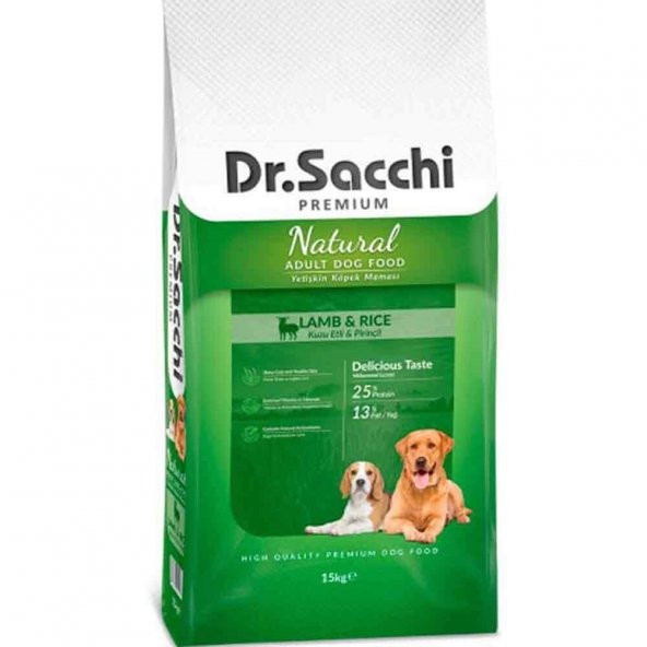 Dr.Sacchi Kuzu Etli Köpek Maması 15 Kg