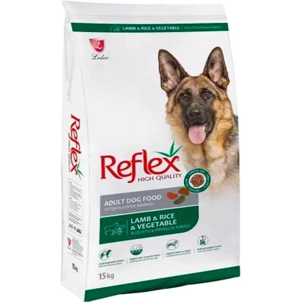 Reflex Kuzulu ve Sebzeli Yetişkin Köpek Maması 15 Kg
