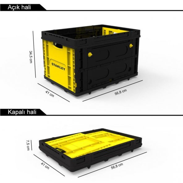 STANLEY FB533 25Kg Katlanır Çok Amaçlı Taşıma Sepeti - 7