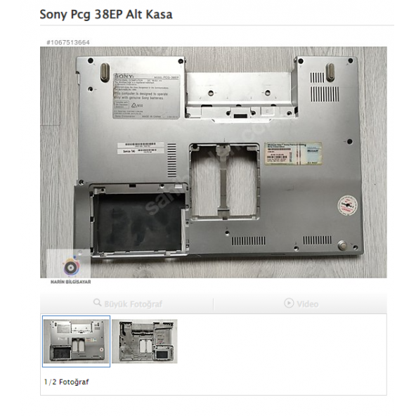 Sony Pcg 38EP Alt Kasa