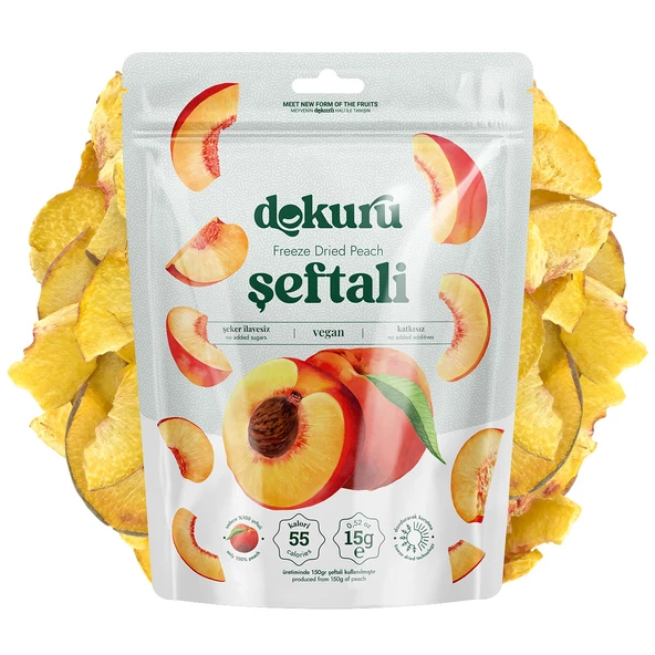 Freeze Dried Şeftali Meyve Cipsi 15gr