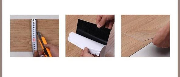 Renkli Duvarlar NWYP03 Naturel Bej Yapışkanlı Sudan Etkilenmeyen Ahşap PVC Yer Döşeme Parkesi - 5