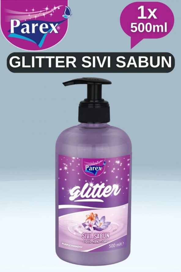 Parex 500ml Purple Paradise Glitter Sıvı Sabun Antistress Sıvı Sabunluk