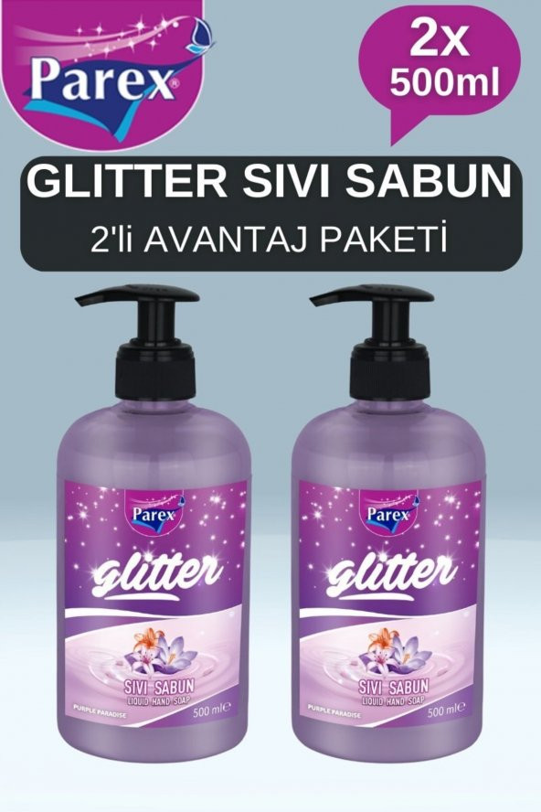 Parex 2×500ml Purple Paradise Glitter Sıvı Sabun