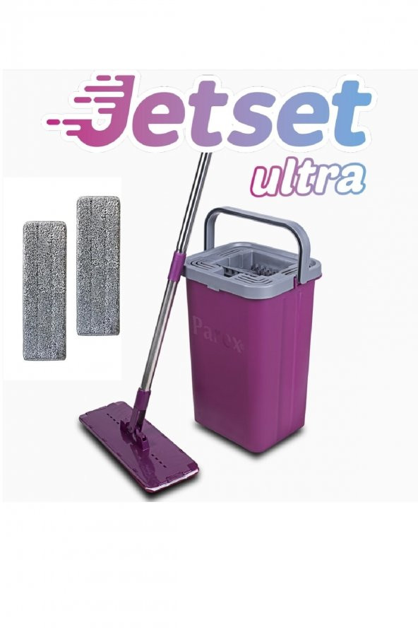 Parex Jetset Ultra Tablet Mop (Kirli su Temiz su ayıran sistem) + 2li Yedek Mop Hediyeli - 1