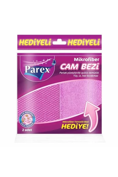 Parex Mikrofiber Cam Bezi Temizlik Bezi 2’li