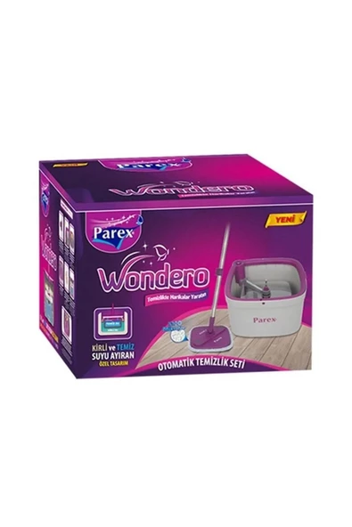 Parex Wondero Temiz Su Ile Kirli Su Ile Ayıran Otomatik Temizlik Seti + Yedek Paspas Mop - 2