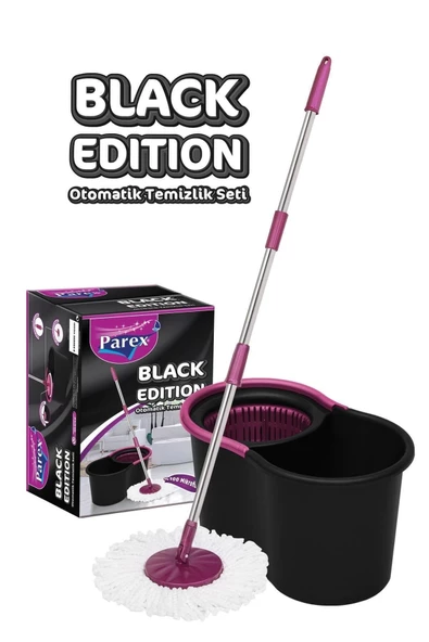 Parex Black Edition Otomatik Temizlik Seti - Kova Mop Seti - Resim 2