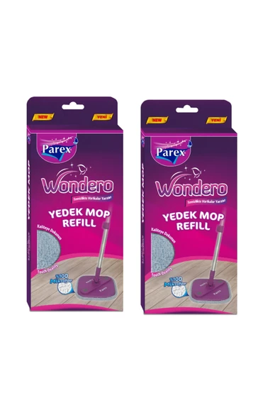 Parex Wondero Otomatik Temizlik Seti Yedek Paspas 2'li Mop - 1