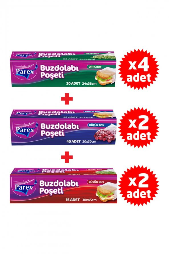 Parex Buzdolabı Poşeti 8 Li Paket