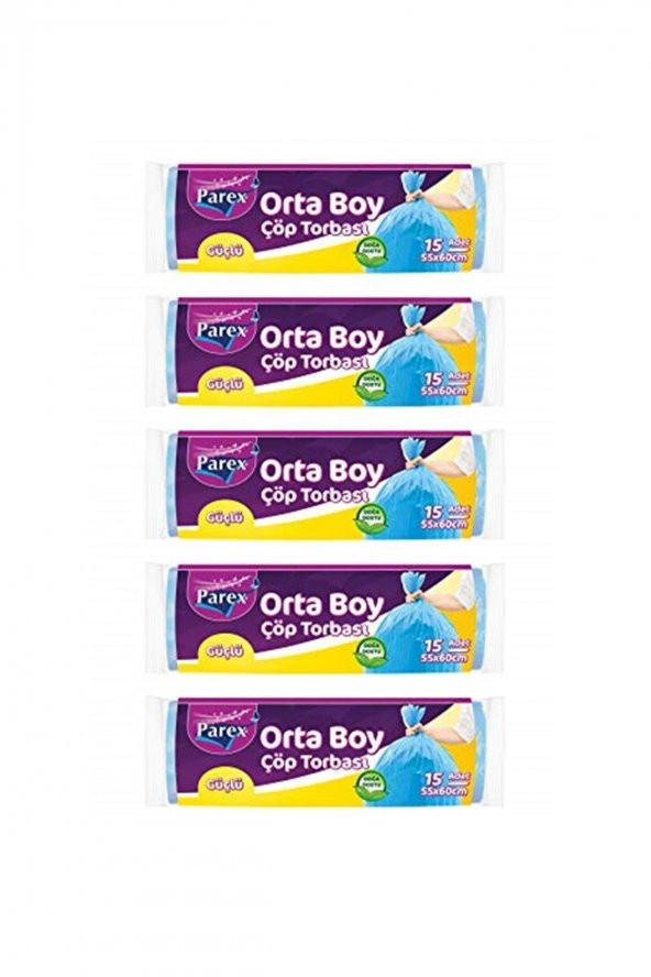 Parex Güçlü Çöp Torbası Orta Boy 5' Li Paket - 2