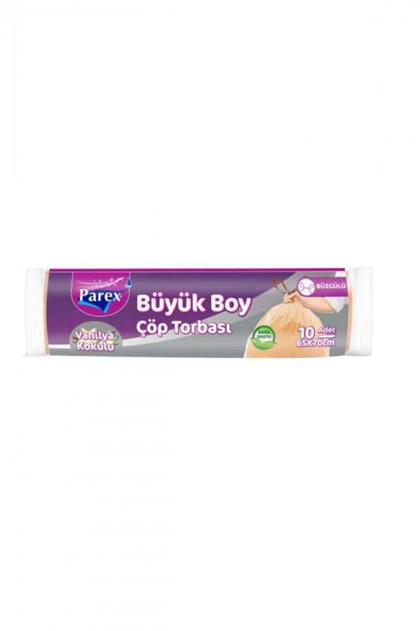 Parex Büzgülü Vanilya Kokulu Çöp Torbası Büyük Boy 10 Adet