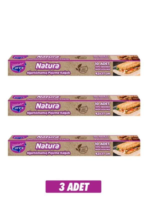 Parex Natura Yeni Ağartılmamış Organik Hazır Pişirme Kağıdı X 3 Paket - Resim 2