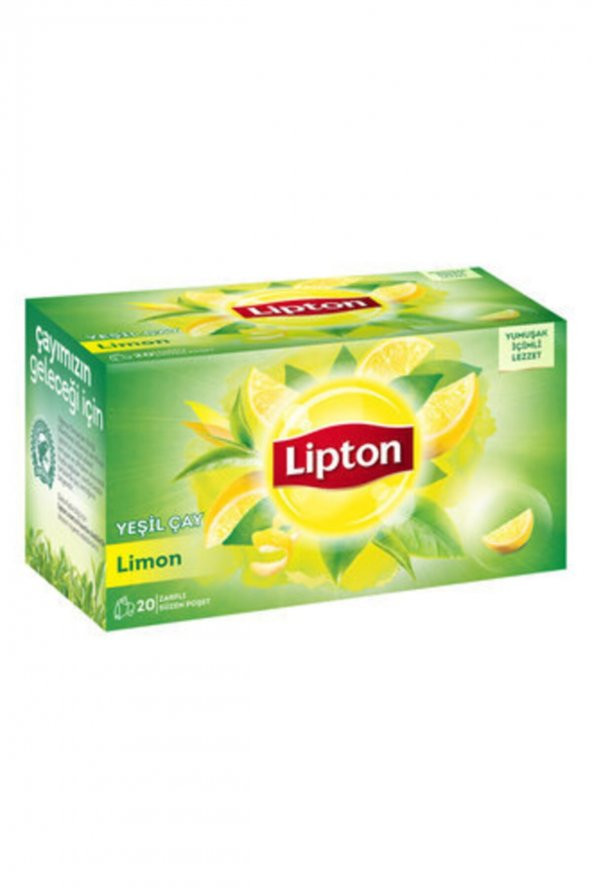 Lipton Limonlu Yeşil Çay Bardak Poşet 20Li