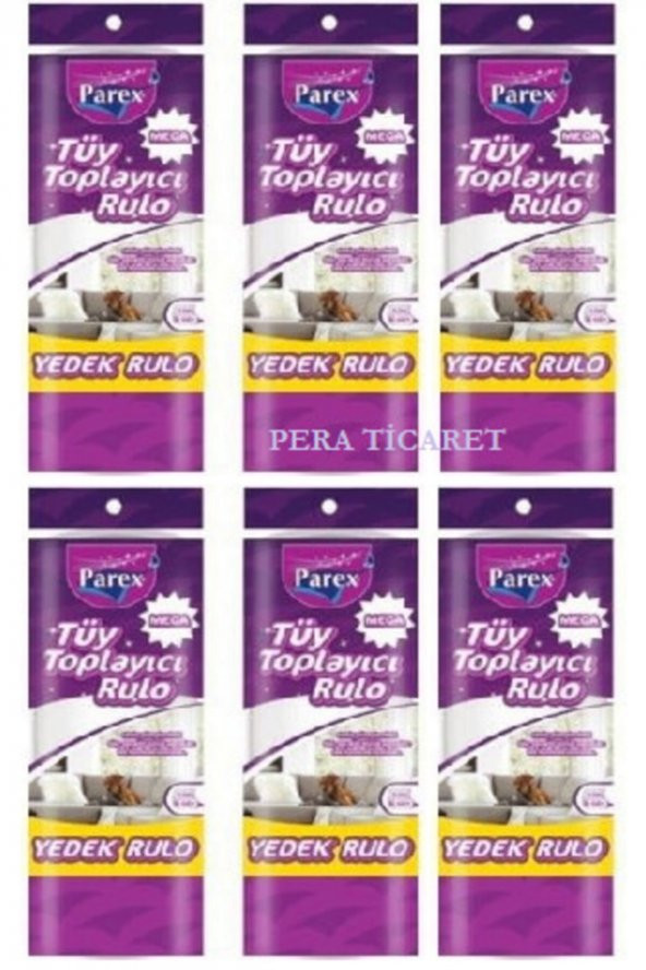 Parex Tüy Toplayıcı Yedek Rulo 60'lı 6 Adet Mega