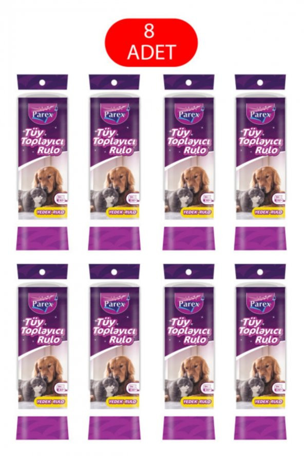 Parex Premıum Tüy Toplayıcı Yedek Rulo 8x30lu - 2