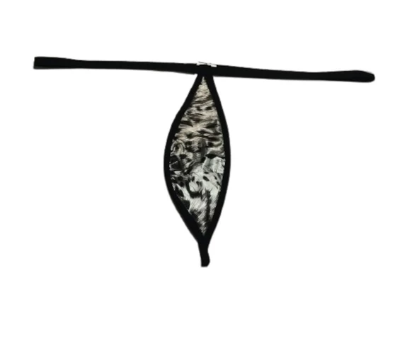 ASM1208 Kadın 2 li  Leopar Saten Mini Damla Kıskırtıcı String - 6