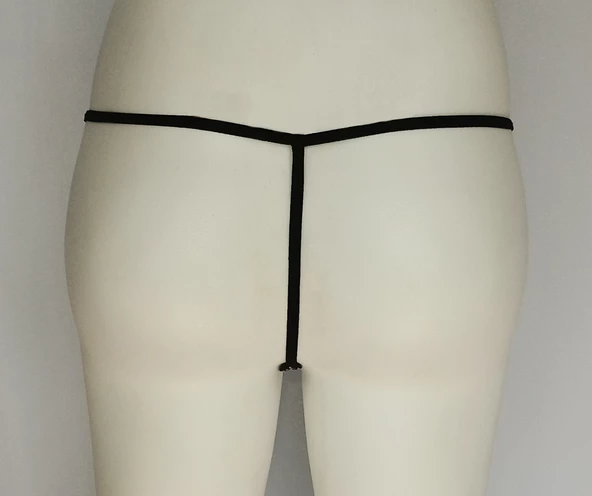 ASM1208 Kadın 2 li  Leopar Saten Mini Damla Kıskırtıcı String - 4