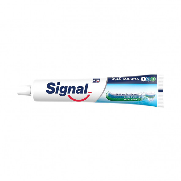 Signal Diş Macunu Üçlü Koruma Çürüklere Karşı Beyazlatıcı ve Ağız Kokusuna Karşı Etkili 50 ml x 4 Adet - 3
