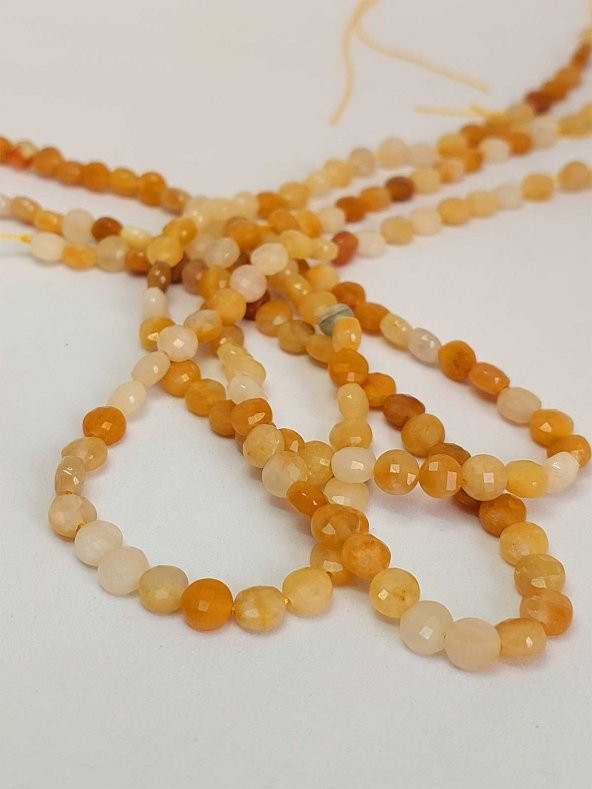 Akik Taşı YASSI Faset Kesim Dizi 6x4mm (42830) - Resim 3