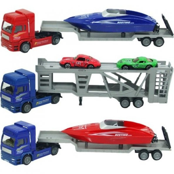 Kızılkaya 1:48 Metal Araç Taşıyıcı Kırmızı Tır