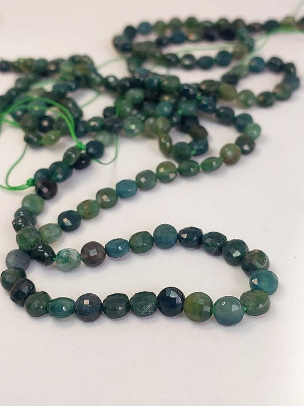 Akik Taşı YASSI Faset Kesim Dizi 6x4mm (42835) - Resim 3