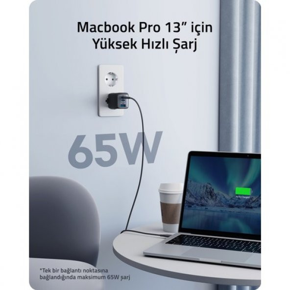 Anker PowerPort III 3-Port 65W şarj - A2667 - 2