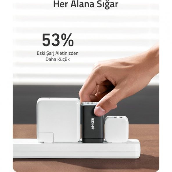 Anker PowerPort III 3-Port 65W şarj - A2667 - 4