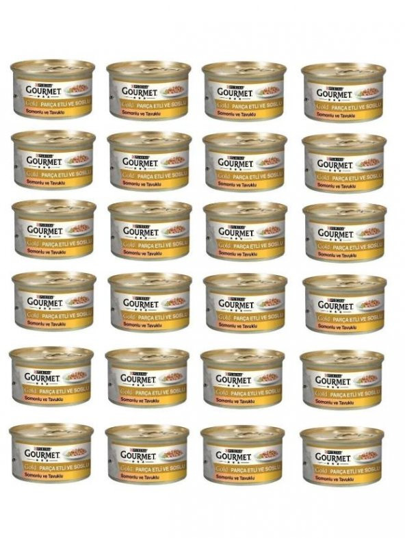 Gourmet Gold Somon Ve Tavuklu Kedi Konservesi 85 Gr*24 Adet