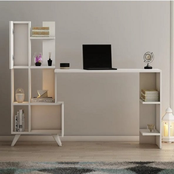 BMdekor Çalışma Masası Artema Beyaz - 2