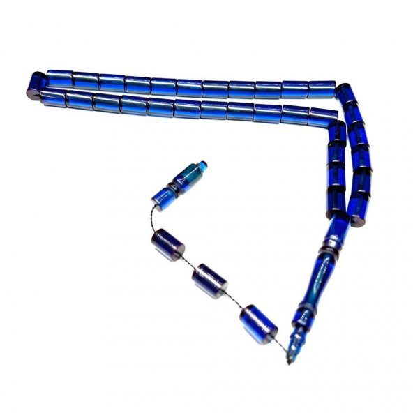 Kesme Model Usta İşi Sistemli 7-10mm Ateş Kehribar Tesbih - 2