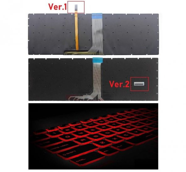 MSI Ghost PRO GS60 6QC, 6QD, 6QE, GS60 Klavye TR Kırmızı Işıklı - 2