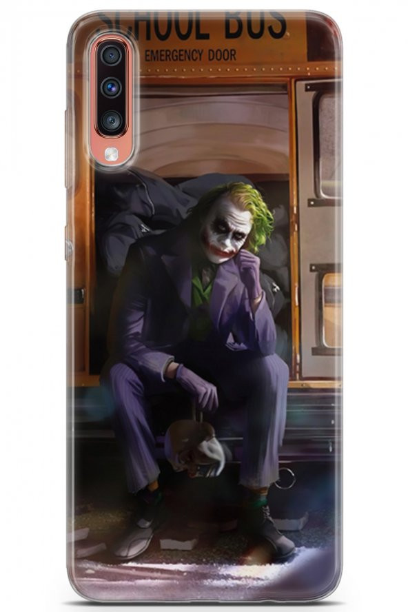Samsung Galaxy A70 Uyumlu Kılıf Supers 05 Joker Poster Koruma Kılıfı Mor